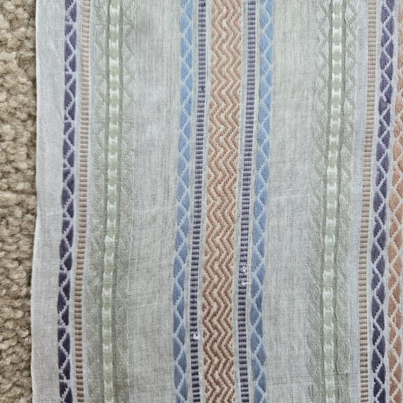 NWOT Petrusse Embroidered Lightweight Summer Scarf Cotton Paris - Picture 7 of 13